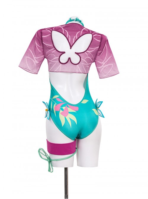 Game Marvel Rivals Halloween Cosplay Psylocke Swimsuit Costume Set