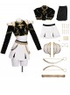 Animated Movie KPop Demon Hunters Halloween Cosplay Zoey Golden Black Performance Outfit Costume Set Without Shoes