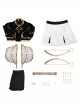Animated Movie KPop Demon Hunters Halloween Cosplay Zoey Golden Black Performance Outfit Costume Set Without Shoes