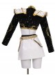Animated Movie KPop Demon Hunters Halloween Cosplay Zoey Golden Black Performance Outfit Costume Set Without Shoes