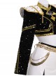 Animated Movie KPop Demon Hunters Halloween Cosplay Zoey Golden Black Performance Outfit Costume Set Without Shoes