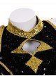 Animated Movie KPop Demon Hunters Halloween Cosplay Zoey Golden Black Performance Outfit Costume Set Without Shoes
