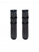Cute Basic Daily Vertical Striped  Diamond Bowknot Silver Lace Sweet Lolita Calf Socks