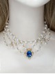 Elegant French Style Gorgeous Versatile Handmade Sweet Tea Party Bridal Gemstone Layered Pearl Classic Lolita Necklace