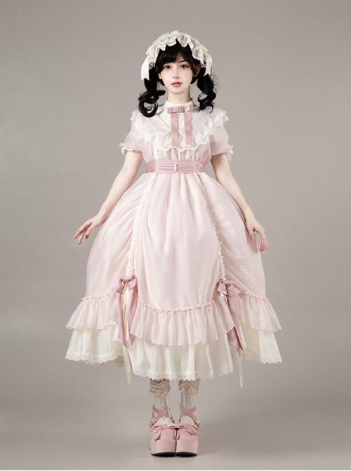Glass Flower House Series Sweet Lolita Exquisite Versatile Detachable Bowknot Brooch Two Bowknots Ribbon Skirt Decoration Pearl Buckle Belt