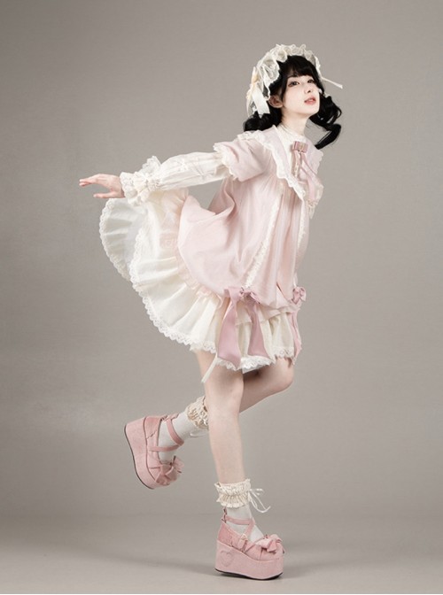 Glass Flower House Series Sweet Lolita Exquisite Versatile Detachable Bowknot Brooch Two Bowknots Ribbon Skirt Decoration Pearl Buckle Belt