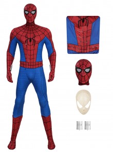 Movie Spider Man Brand New Day Halloween Cosplay Spider Man Battle Garment Printed Version Costume Set Without Shoes