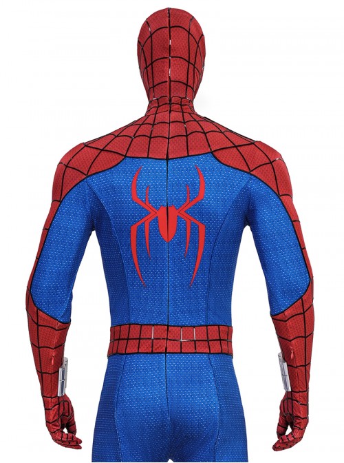 Movie Spider Man Brand New Day Halloween Cosplay Spider Man Battle Garment Printed Version Costume Set Without Shoes