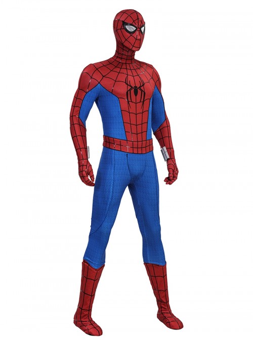 Movie Spider Man Brand New Day Halloween Cosplay Spider Man Battle Garment Printed Version Costume Set Without Shoes
