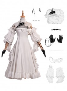 Game Wuthering Waves Halloween Cosplay Phrolova White Dress Costume Full Set