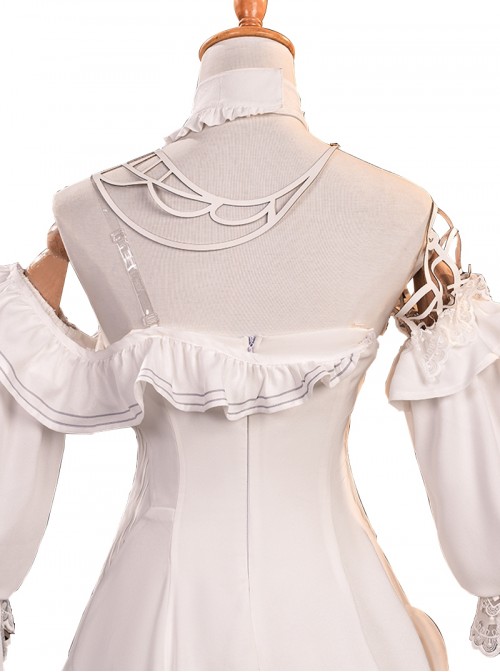Game Wuthering Waves Halloween Cosplay Phrolova White Dress Costume Full Set