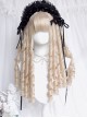 Curiosity House Series Vintage Elegant Antique White Roman Curls Classic Lolita Medium Wig