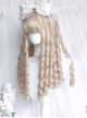 Curiosity House Series Vintage Elegant Antique White Roman Curls Classic Lolita Medium Wig