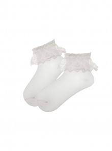 Daily Versatile Japanese Style White Cute Lace Ballet Style Sweet Lolita Socks