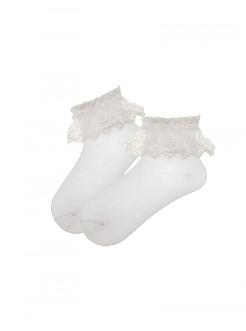 Daily Versatile Japanese Style White Cute Lace Ballet Style Sweet Lolita Socks