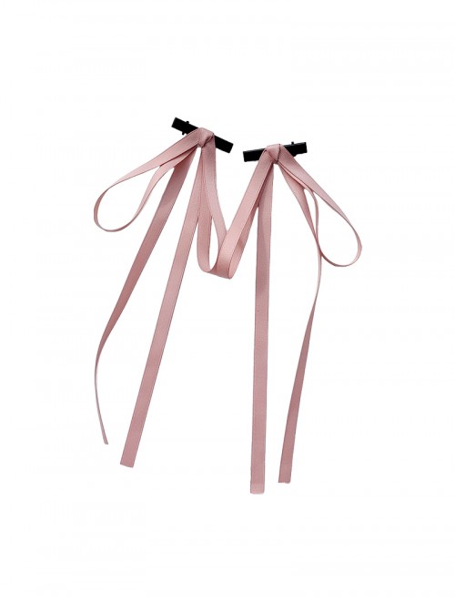 Cute Fairy Ribbon Ballet Style Lop Ear Rabbit Bowknot Kawaii Fashion Accessories Hairpin
