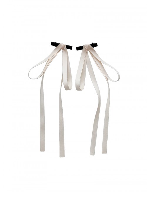 Cute Fairy Ribbon Ballet Style Lop Ear Rabbit Bowknot Kawaii Fashion Accessories Hairpin