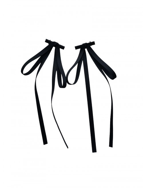Cute Fairy Ribbon Ballet Style Lop Ear Rabbit Bowknot Kawaii Fashion Accessories Hairpin