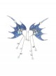 Mermaid Princess Sparkling Dreamy Fairy Pearl Shell Tassel Mermaid Fin Earrings Sweet Lolita Side Clip Earrings