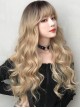 Fashion Daily Natural Full Head Big Wave Air Bangs Sweet Lolita Long Curly Wig