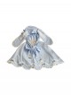 Ancient Petal Rabbit Series Cute Rabbit Ears Design Exquisite Bowknot Lace Decoration Irregular Hem Sweet Lolita Short Cape
