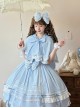 Ancient Petal Rabbit Series Cute Rabbit Ears Design Exquisite Bowknot Lace Decoration Irregular Hem Sweet Lolita Short Cape