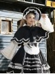 Ancient Petal Rabbit Series Cute Rabbit Ears Design Exquisite Bowknot Lace Decoration Irregular Hem Sweet Lolita Short Cape