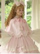 Ancient Petal Rabbit Series Cute Rabbit Ears Design Exquisite Bowknot Lace Decoration Irregular Hem Sweet Lolita Short Cape
