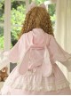Ancient Petal Rabbit Series Cute Rabbit Ears Design Exquisite Bowknot Lace Decoration Irregular Hem Sweet Lolita Short Cape