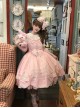 Ancient Petal Rabbit Series Ribbon Bowknot Exquisite Three Dimensional Lace Pearl Decoration Petal Lace Hem Sweet Lolita Sleeveless Dress