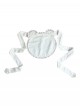 Ancient Petal Rabbit Series Exquisite White Bear Ears Design Lace Decoration Sweet Lolita Apron
