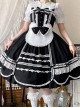 Ancient Petal Rabbit Series Exquisite White Bear Ears Design Lace Decoration Sweet Lolita Apron