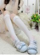 Rabbit Bear Biscuit Series Bowknot Lace Ruffle Bunny Ear Design Sweet Lolita  Round Toe Low Heel Shoes