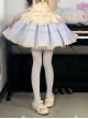 Rabbit Bear Biscuit Series Bowknot Lace Ruffle Bunny Ear Design Sweet Lolita  Round Toe Low Heel Shoes