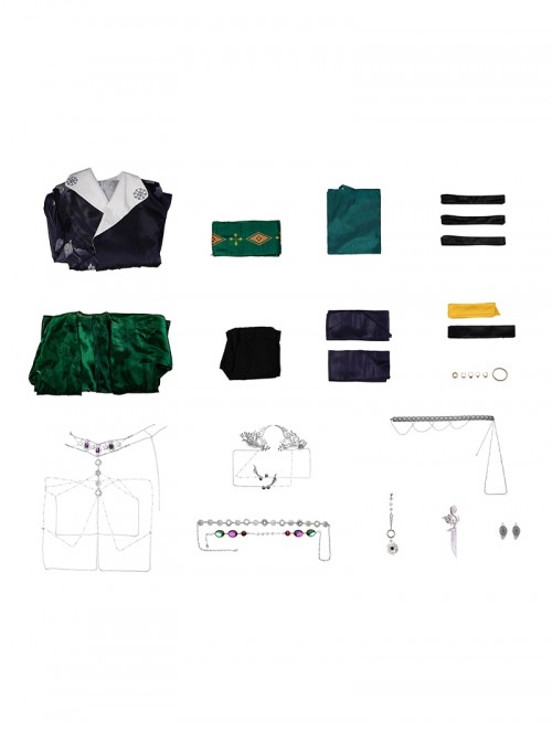 Game Where Winds Meet Halloween Cosplay Drunk Flower Shade Sect Men Costume Set