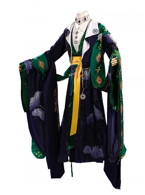 Game Where Winds Meet Halloween Cosplay Drunk Flower Shade Sect Men Costume Set