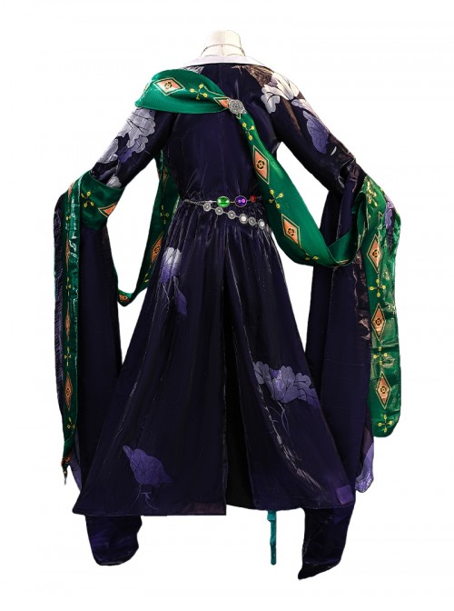 Game Where Winds Meet Halloween Cosplay Drunk Flower Shade Sect Men Costume Set