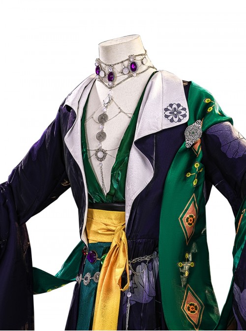 Game Where Winds Meet Halloween Cosplay Drunk Flower Shade Sect Men Costume Set