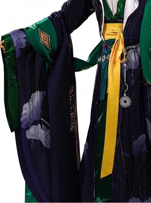 Game Where Winds Meet Halloween Cosplay Drunk Flower Shade Sect Men Costume Set