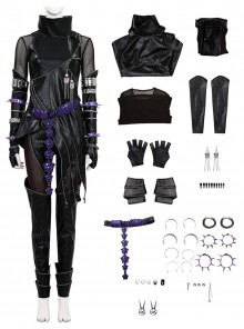 Animated Movie KPop Demon Hunters Halloween Cosplay Mira Leather Jacket Costume Set