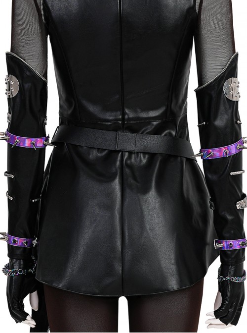 Animated Movie KPop Demon Hunters Halloween Cosplay Mira Leather Jacket Costume Set