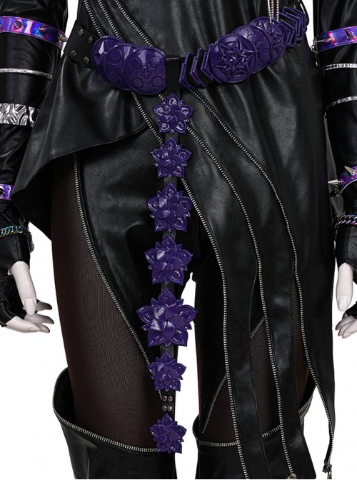 Animated Movie KPop Demon Hunters Halloween Cosplay Mira Leather Jacket Costume Set