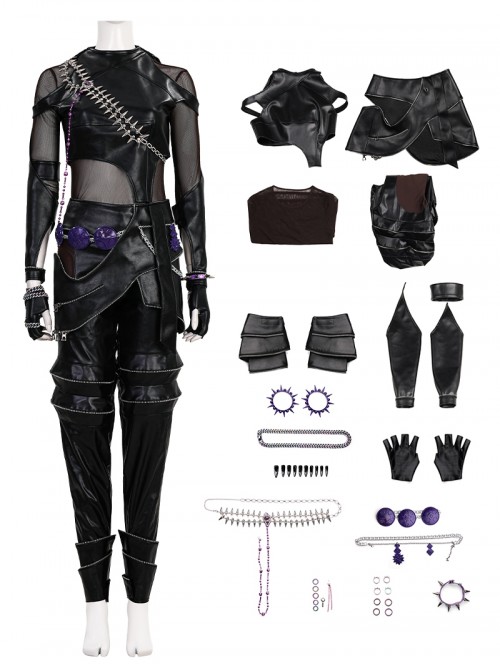 Animated Movie KPop Demon Hunters Halloween Cosplay Zoey Leather Jacket Costume Set