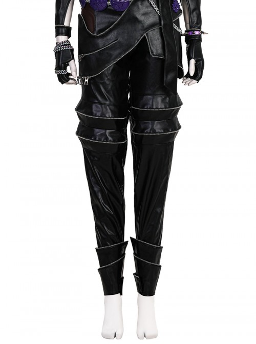 Animated Movie KPop Demon Hunters Halloween Cosplay Zoey Leather Jacket Costume Set