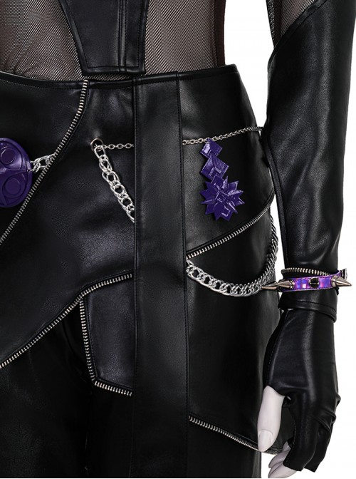 Animated Movie KPop Demon Hunters Halloween Cosplay Zoey Leather Jacket Costume Set