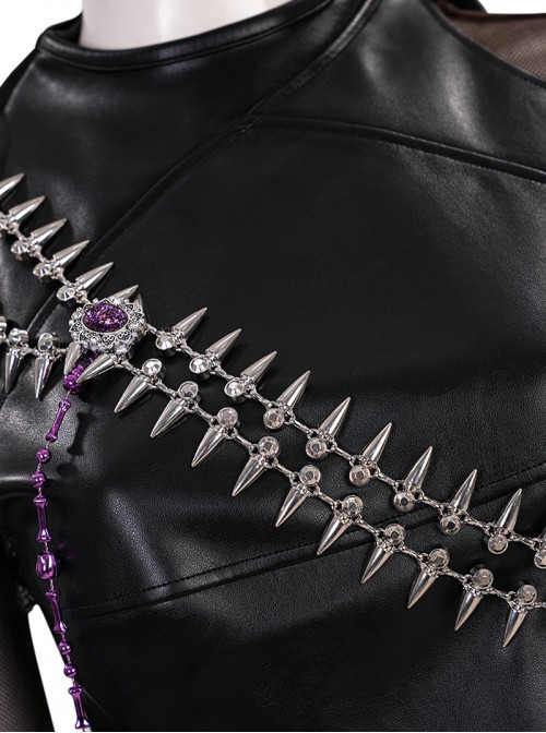 Animated Movie KPop Demon Hunters Halloween Cosplay Zoey Leather Jacket Costume Set