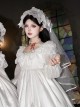 Before Dawn Series White Dreamlike Simple Elegant Line Decoration Gothic Lolita Lace Veil