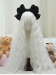 Cute Daily Fluffy Elegant Milky White Natural Corn Silk Wool Curls Long Hair Flat Bangs Sweet Lolita Full Head Wig
