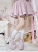 Coronation Gift Box Series Japanese Style Crown Bowknot Heart Rhinestone Decoration Sweet Lolita High Heel Platform Shoes
