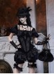 Mourning Day Series Gorgeous Black European Style Diamond Velvet Lace Bat Metal Carved Diamond Black Bead Chain Handheld Halloween Gothic Handbag